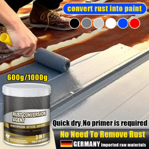💕 No Need to Polish 💕 Anti rust paint for metal 1KG Metal Primer Paint Can be used in galvanized roof Converts rust into a protective layer For Rusty Metal Steel Stair Railings Rusty Color steel tile Motorcycles Tricycle Rust Converter