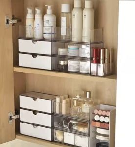 Mirror Cabinet Storage Box Cosmetic Storage Lipstick Shelf Desk Storage Organizer Bathroom Desktop Organizer Box Storage Box