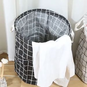 Laundry Bag Kanvas Jumbo Keranjang Baju Kotor Besar Minimalis 319-257