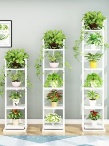 Pergola Multi-Storey Indoor Living Room Floor-Type Succulent Epipremnum Aureum Mobile Flower Rack Space-Saving Wrought Iron Decorative Shelf