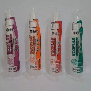 1 DUS 1000 pcs GELAS OVAL 14 16 18 22 Oz Cup Oval 14oz 16oz 18oz 22oz Ecoplas GROSIR