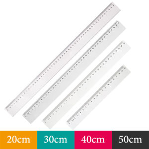 Transparent Straight Ruler20cm30cm40cm50cmHigh Precision Maths Drawing MeasuringOffice Learning Stationery Supplies 9703