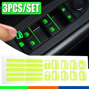 1/2/3Pcs Car Luminous Button Stickers Window Lifter Switch Decals Night Glowing Car Interior Stickers for Toyota Camry Hyundai