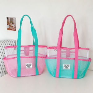 Swimming Bag Large Capacity Travel Beach Bag Portable Vacation Handheld Mesh Sport Storage Bag Multifunctional Breathable Organi