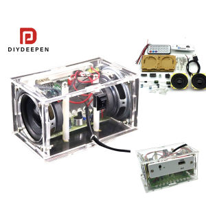 DIY ลำโพงบลูทูธ ชุดคิทลำโพงบลูทูธ ตู้ลำโพงบลูทูธ การทำและประกอบชุดลำโพงบลูทูธแบบฝึกสอน DIY ชุดอิเล็กทรอนิกส์ วิทยานิพนธ์จบการศึกษา 3.7-5V DC  โปร่งใส LED กระพริบBluetooth Speaker Teaching Practice เครื่องขยายเสียงสเตอริโอ รองรับ Bluetooth