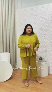 SETELAN JUMBO XXXL ONE SET JUMBO LD 130 - LD 140 BIG SIZE CRINKLE AIRFLOW BUSUI VIRAL KEKINIAN