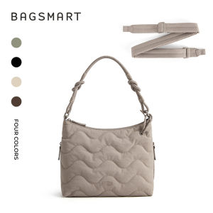 BAGSMART SOUND Shoulder Tote Bag Quilted Crossbody Bag Stylish Underarm Handbag Daily with Adjustable Strap