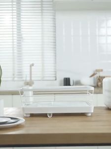 Kệ Úp Bát Đĩa Giá Đựng Bát Đĩa Có Rãnh Chảy Nước Tự Động
