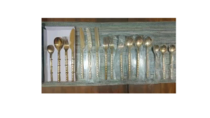 Dinnerware Cutleries Bamboo16-Piece Cutlery Set Spoon Fork Teaspoon Knife