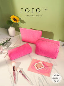 Portable Pink Cosmetic Storage Bag Towel Cloth High Aesthetic Value Fashionable Organizer for Makeup Lovers by Jojos Life PD