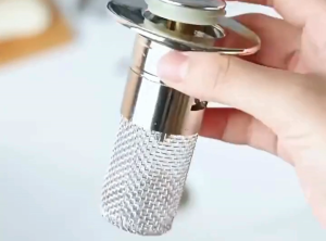Stainless Steel Sink Drain Filter Stopper | Anti-Clog Hair Catcher | Pop-Up Drain Strainer for Kitchen & Bathroom Sink
