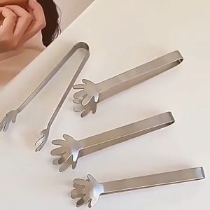 🧊 ที่หนีบสแตนเลสขนาดเล็ก คีบน้ำตาล หนีบน้ำแข็ง ขนม ผลไม้ น้ำตาลก้อน จับแน่นและถนัดมือ ที่คีบจิ๋ว