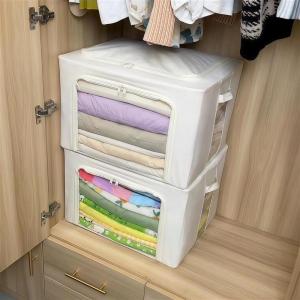 Large Capacity Foldable Cloth Art Storage Box Seasonal Clothes Organizer Student Dormitory Quilt Arrangement Case Household Storage Utility