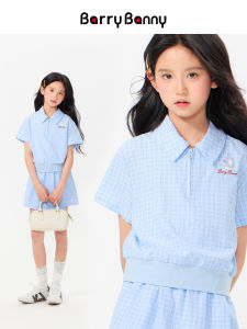 Barry Banny | Bộ Đồ Cho Bé Gái Họa Tiết Caro Xanh Mùa Hè