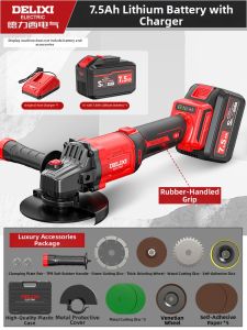 DELIXI Electric | Brushless Lithium Electric Angle Grinder Polishing Cutting Sanding