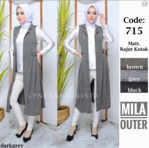 LYNFASHIONISTA-OUTER RAJUT WANITA TANPA LENGAN MEWAH MURAH/MILA