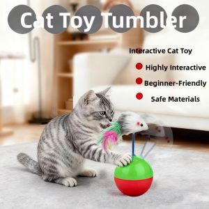 Self-Entertaining Mouse-Shaped Tumbler Cat Toy