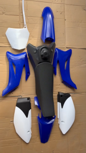 ชุดสีวิบาก สีน้ำเงิน-ขาว ถังน้ำมัน เบาะ TTR 110 แปลงใส่ CRF KMT Wave KSR เปลือกรถวิบาก เฟรมวิบาก ชุดสีttr110 ชุดแปลงวิบาก ชุดสีแฟริ่ง มาตรฐานแท้