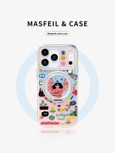 MASFEIL | 180-Degree Rotating Magnetic Bracket All-around Protection Phone Case for iPhone