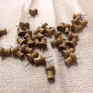 Wood Map Thumb Tacks DIY Push Pins Photo Cork Board Wall Studs Map Markers Stationery Supplies