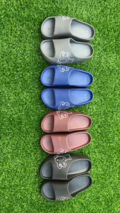 รองเท้าสวมไฟล่อนหญิงลายกระต่ายข้างน่ารักๆ พื้นนิ่มใส่สบายเท้ามากๆ พื้นสูง4ซม.โทนเข้ม มี4สี