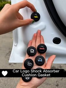 10Pcs Car Door Shock Absorber Cushion Gasket Mat Sound Insulation Anti-collision Buffer Modified Silent Pad Sticker for Toyota Fortuner Avanza Rush Veloz Innova Zenix Vios Yaris Wigo Corolla Cross Altis Camry RAV4 Hilux Raize