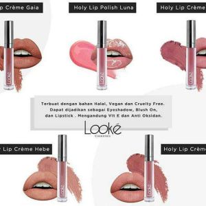 looke holly lipscream NASA 3fungsi sekaligus(lipstik.blush on.eye shadow) lipscream vurall