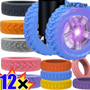 12PCS dày hơn hành lý bánh xe bảo vệ giảm tiếng ồn Vali du lịch va li ghế bánh xe Bìa Kết cấu túi hành lý phụ kiện