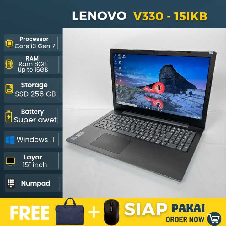 Laptop Lenovo V330-15IKB Intel core i3 gen 7 Ram 8GB SSD 256GB OS