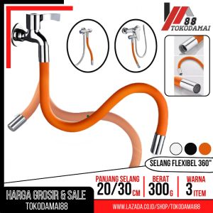 Selang Flexible 360 Derajat 30CM Ekstensi Keran Air Universal 1/2 Inch Pipa Kran Fleksibel Arah Otomatis