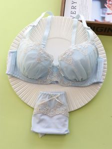 ชุดชั้นในสตรีเยาวชนสไตล์ญี่ปุ่น ชุดชั้นในลูกไม้บาง ทรงเข้ารูป น่ารัก น่ารัก สำหรับนักเรียน ชุดชั้นในแบบมีโครง ชุดชั้นในแบบมีโครง