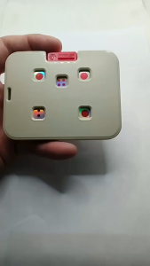 5 Hole Dice Shape Fidget Slider Toy Single Side Pressing EDC Handheld Toy Portable Plastic Stress Relief Focus Toy