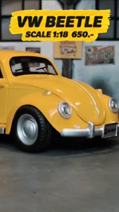 โมเดลรถเหล็ก รถโฟล์ค 1955​ Volkswagen Beetle SCALE 1:18 มีเสียง มีไฟ งานมีกล่อง