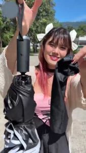 ร่มอัตโนมัติ ร่มอัตโนมัติ กันแดด UV กันฝน พับเก็บ แบบกลับด้าน มีแถบสะท้อนแสง