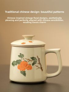 YOGEHOME | Hand-painted Creative Tea Cup with Tea Separation Function