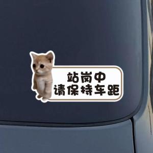 Funny Cat Meme Decal Sticker Creative Text Decorative Car Rear Bumper Scratch Cover Adhesive Vinyl Auto Decoration
