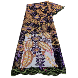 แอฟริกันสุทธิลูกไม้Sequinsลูกไม้แอฟริกันผ้าคุณภาพสูง 5 หลาไนจีเรียภาษาฝรั่งเศสคําผ้าลูกไม้Tulleผ้าสําหรับงานแต่งงาน