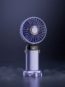 Mini handheld small fan portable silent office desk student dormitory charging outdoor handheld fan