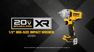 DEWALT รุ่น DCF891N-B1 บล็อกกระแทกไร้สายไร้แปรงถ่าน 20V Max 812Nm (เฉพาะตัวเครื่อง)