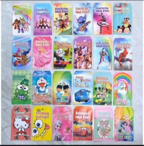 Amplop Lebaran 1 pack isi 10 dan 25 Lembar Amplop Angpao motif warna Random