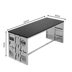 Industrial Style Bar Seating Combination Iron Art Table And Chair Sets for Tea Shop Restaurant And BBQ Green Design Customizable
