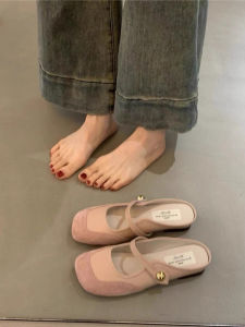 New Chinese Style Ballet Flat Sandals Womens Slip-On Flats Spring Summer Low Heel Soft Leather Interior Rubber Outsole