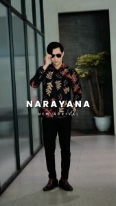 MENSTYLE BATIK - Kemeja batik pria Narayana slimfit lapis furing bahan katun prima lengan panjang