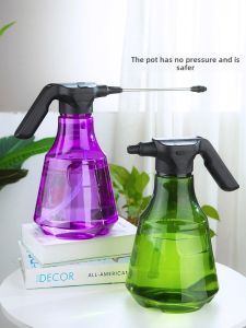 Qinju Electric Sprinkling Can Plastic Watering Gardening Watering Pot Transparent Sprayer Bottle Force Automatic Water Spray Disinfection Special