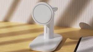 Magnetic 3-in-1 fast wireless charger foldable desktop charger holder