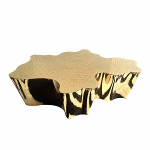 Modern Minimalist Stainless Steel Coffee Table Creative Irregular Mirror Surface Home Living Room Tea Desk Artistic Style