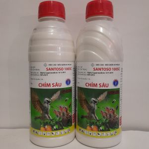 Santoso 100SC Chim Sâu Chai 1 lít Đặc trừ ruồi vàng bướm ngài bọ trĩ sâu vẽ bùa sâu ăn lá sâu xanh kiến muỗi