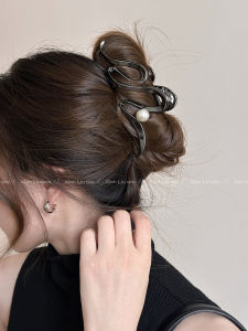 Large Size Wave Pearl Hair Clip Womens Elegant Quirky Design Hair Accessories for Updos Multi-Functional Hair Grips