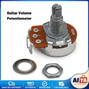 ★Same Day Shipping★ A250 B250 A500 B500K Potentiometer Splined Pot Electric Guitar Bass Effect Amp Tone Volume Parts LZC-Guitar-Volume-Tone