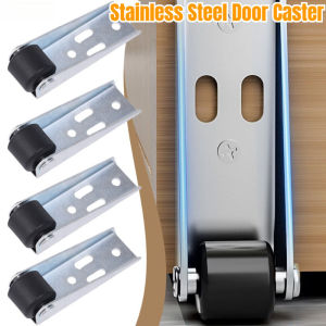 ลูกกลิ้งทิศทางติดด้านข้างเงียบเฟอร์นิเจอร์สแตนเลส1/8ชิ้นลูกรอกประตูล้อเคลื่อนที่ที่ยึดประตูอุปกรณ์สำหรับบ้าน